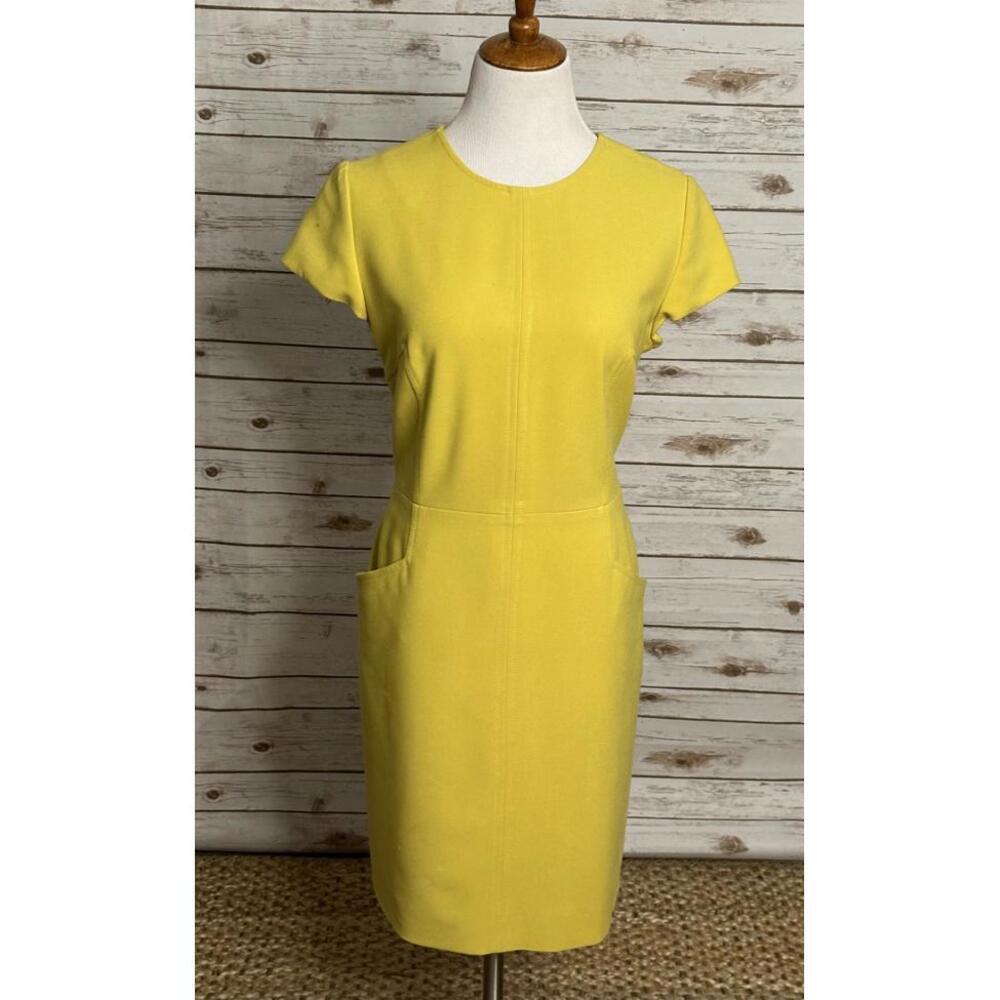 Boden office siren corpcore marigold yellow short sleeve sheath dress Size 10